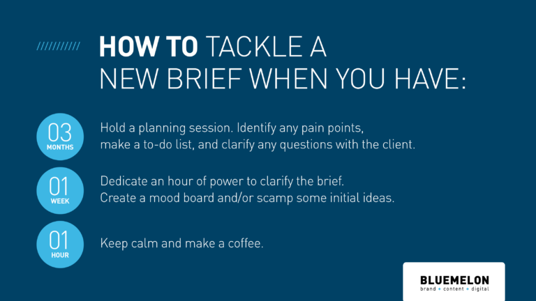Tips on How to tackle a new brief