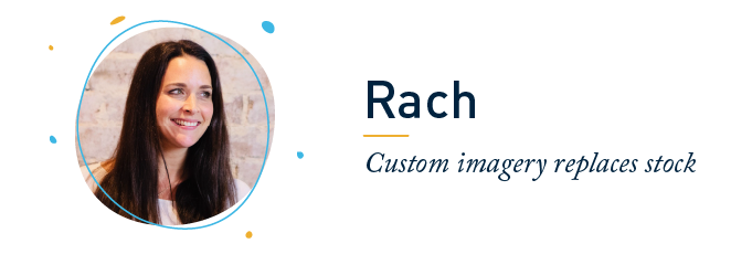 Rach, Custom imagery replaces stock