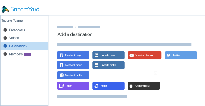 Live streaming step 2