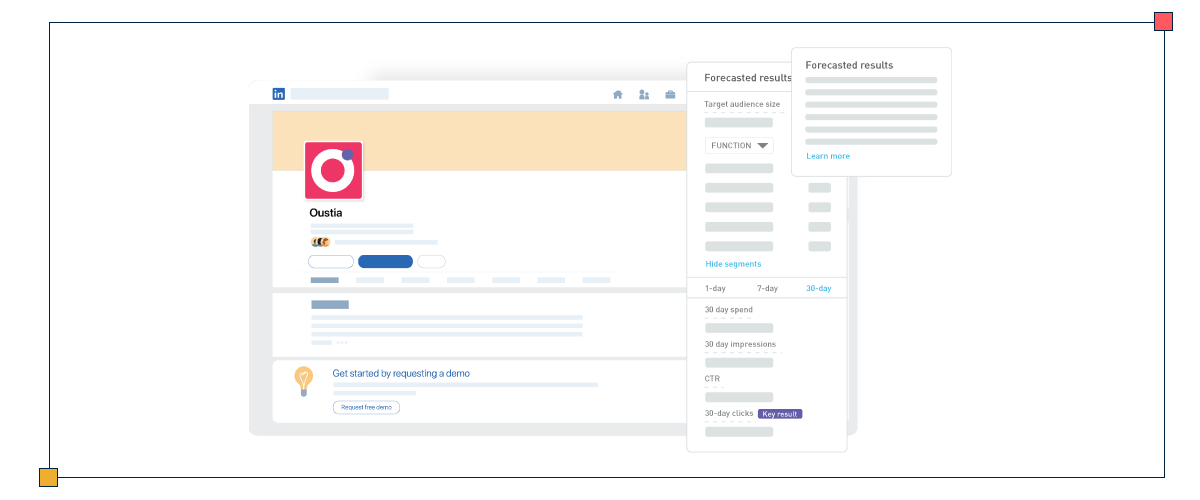 LinkedIn forecasting for audience testing before a campaign goes live within your content marketing strategy