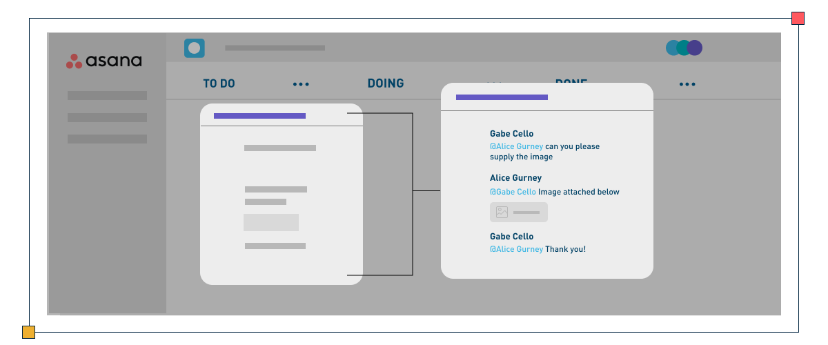 Asana - having chats inside the specific cards