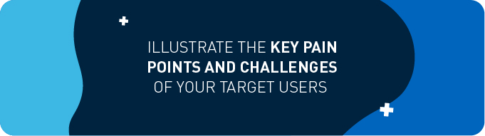 Illustrate the key pain points and challenges of your target users 